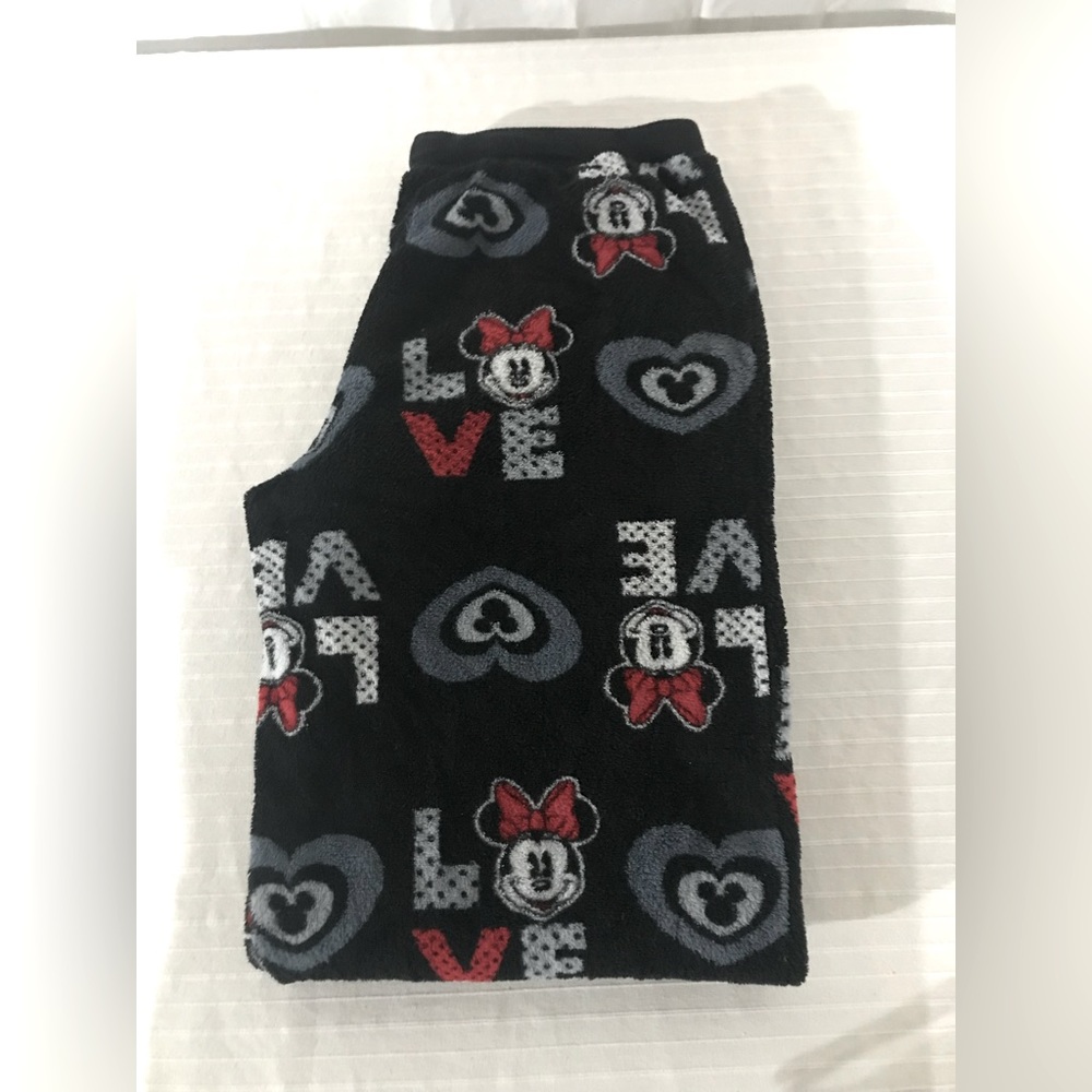 Woman’s Minnie Mouse Fleece Lounge Pants Sz L